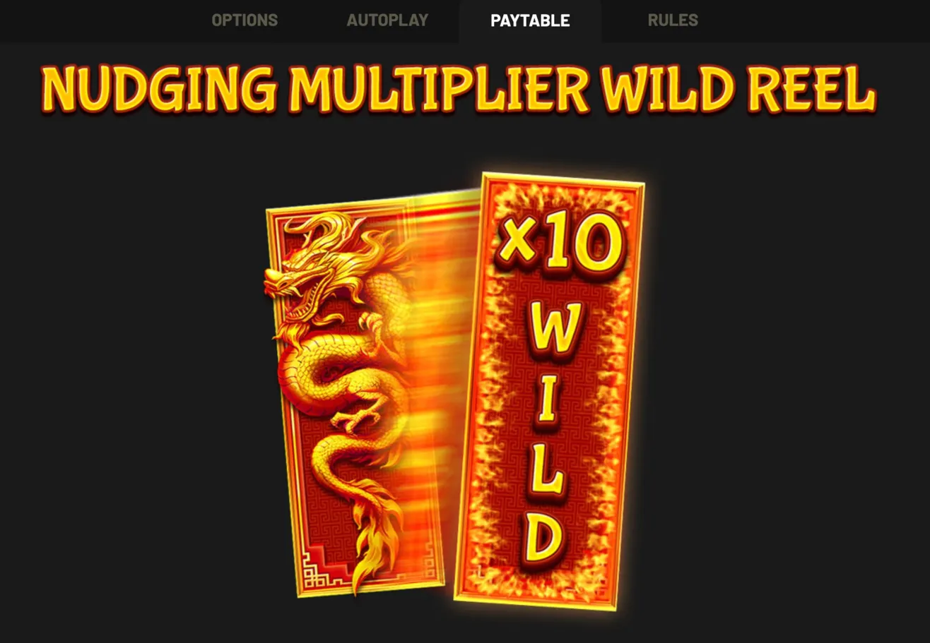 Nudging Multiplier Wild Reel feature showing x10 Wild multiplier